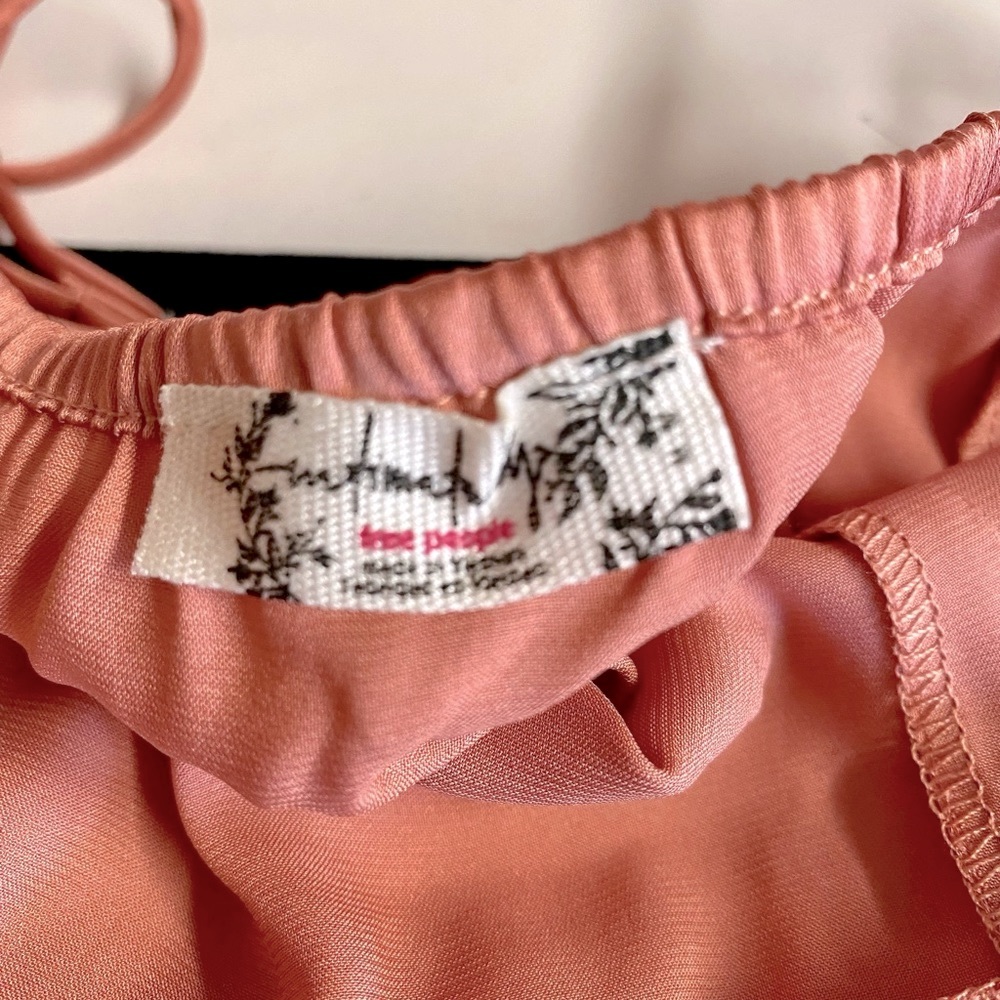 NWT Free People -Peach City Cool Midi Chemise/dress Adjustable straps  M - Picture 8 of 14